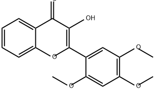 4H-1-Benzopyran-4-one, 3-hydroxy-2-(2,4,5-trimethoxyphenyl)- Structure