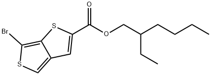 Thieno[3,4-b]thiophene-2-carboxylic acid, 6-bromo-, 2-ethylhexyl ester Structure