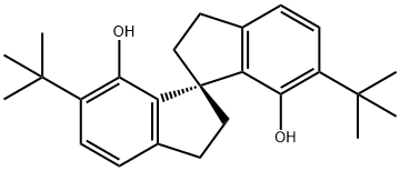 1,1′-Spirobi[1H-indene]-7,7′-diol, 6,6′-bis(1,1-dimethylethyl)-2,2′,3,3′-tetrahydro-, (1S) Structure