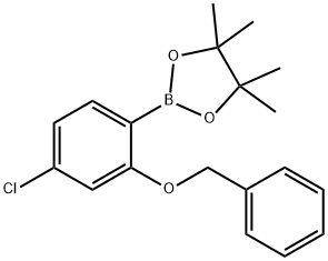 1,3,2-Dioxaborolane, 2-[4-chloro-2-(phenylmethoxy)phenyl]-4,4,5,5-tetramethyl- Structure