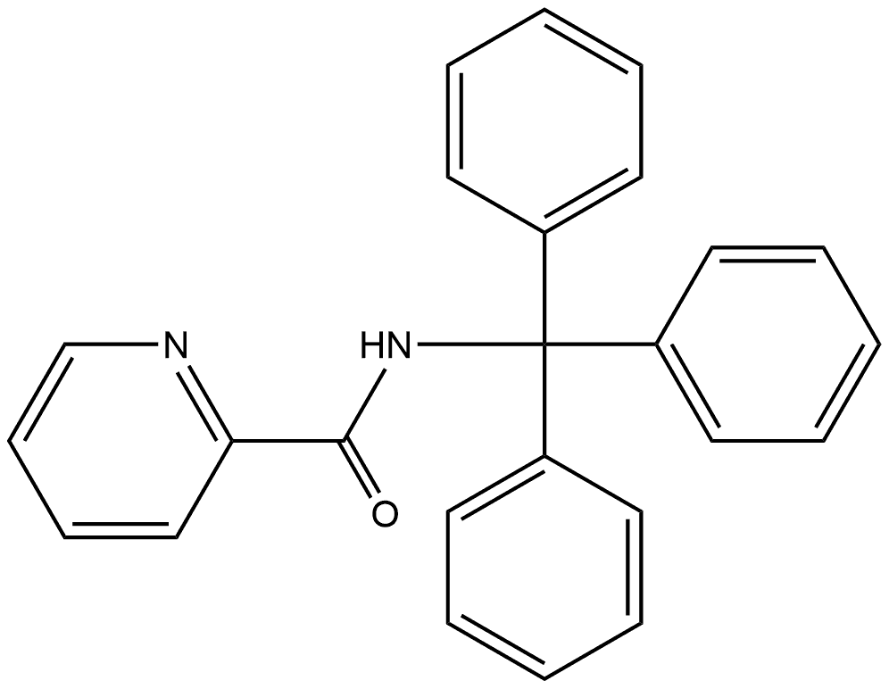 N-(Triphenylmethyl)-2-pyridinecarboxamide Structure