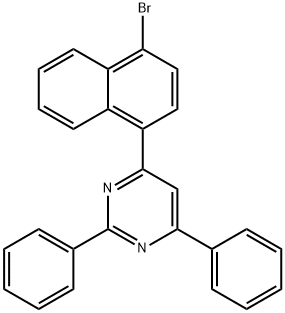 4-(4-Bromonaphthalen-1-yl)-2,6-diphenylpyrimidine Structure