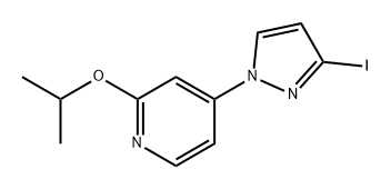 Pyridine, 4-(3-iodo-1H-pyrazol-1-yl)-2-(1-methylethoxy)- Structure