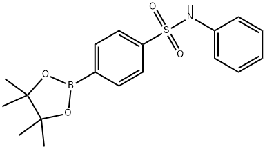 Benzenesulfonamide, N-phenyl-4-(4,4,5,5-tetramethyl-1,3,2-dioxaborolan-2-yl)- Structure