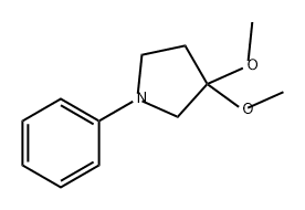 Pyrrolidine, 3,3-dimethoxy-1-phenyl- Structure