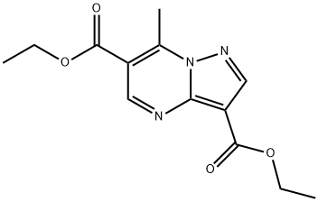 Pyrazolo[1,5-a]pyrimidine-3,6-dicarboxylic acid, 7-methyl-, 3,6-diethyl ester Structure