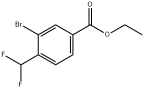 Benzoic acid, 3-bromo-4-(difluoromethyl)-, ethyl ester 구조식 이미지