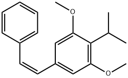 Benzene, 1,3-dimethoxy-2-(1-methylethyl)-5-[(1Z)-2-phenylethenyl]- Structure