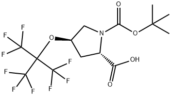 Boc-(2S,4R)-perfluoro-tert-butyl-4-hydroxyproline Structure