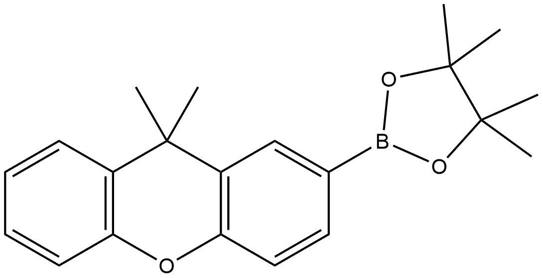 9,9-Dimethyl-2-(4,4,5,5-tetramethyl-1,3,2-dioxaborolan-2-yl)-9H-xanthene Structure