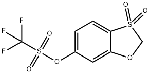 Methanesulfonic acid, 1,1,1-trifluoro-, 3,3-dioxido-2H-1,3-benzoxathiol-6-yl ester Structure