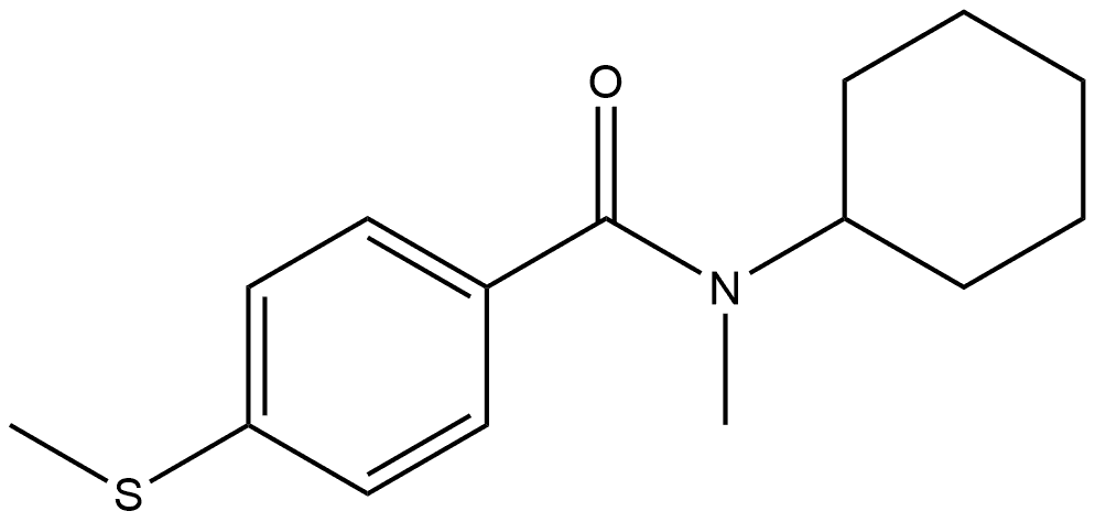 N-Cyclohexyl-N-methyl-4-(methylthio)benzamide Structure