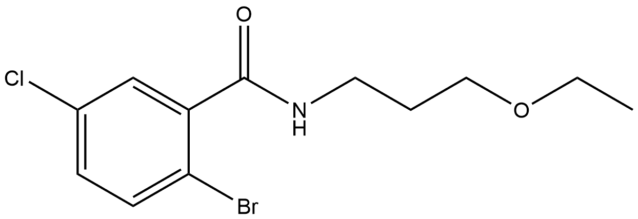 2-Bromo-5-chloro-N-(3-ethoxypropyl)benzamide Structure