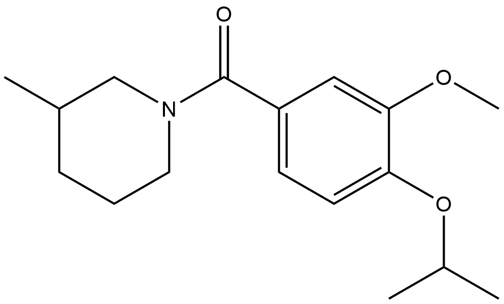 3-Methoxy-4-(1-methylethoxy)phenyl](3-methyl-1-piperidinyl)methanone Structure