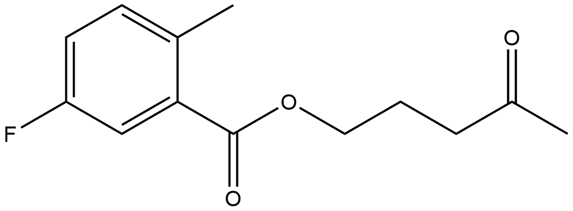 4-Oxopentyl 5-fluoro-2-methylbenzoate Structure