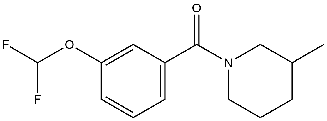 3-(Difluoromethoxy)phenyl](3-methyl-1-piperidinyl)methanone Structure