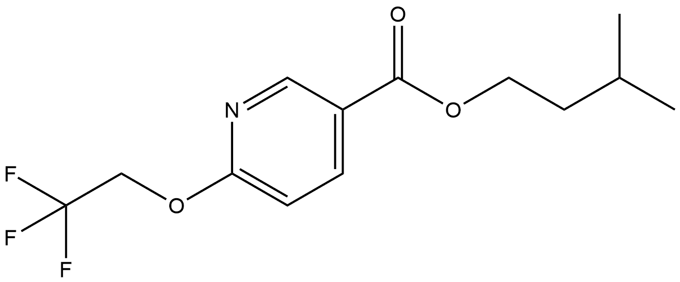 3-Methylbutyl 6-(2,2,2-trifluoroethoxy)-3-pyridinecarboxylate Structure