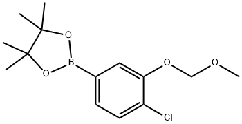 1,3,2-Dioxaborolane, 2-[4-chloro-3-(methoxymethoxy)phenyl]-4,4,5,5-tetramethyl- Structure