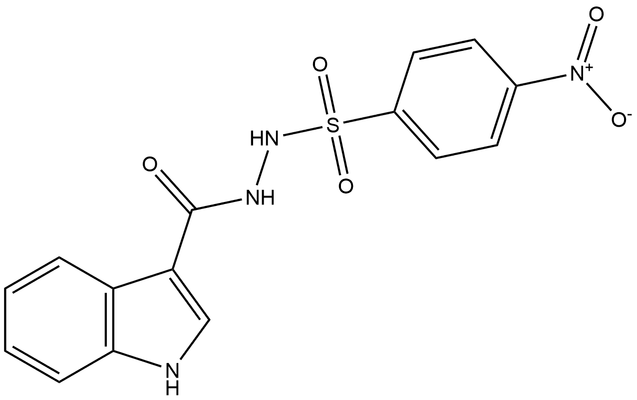 N'-(1H-indole-3-carbonyl)-4-nitrobenzenesulfonohydrazide Structure