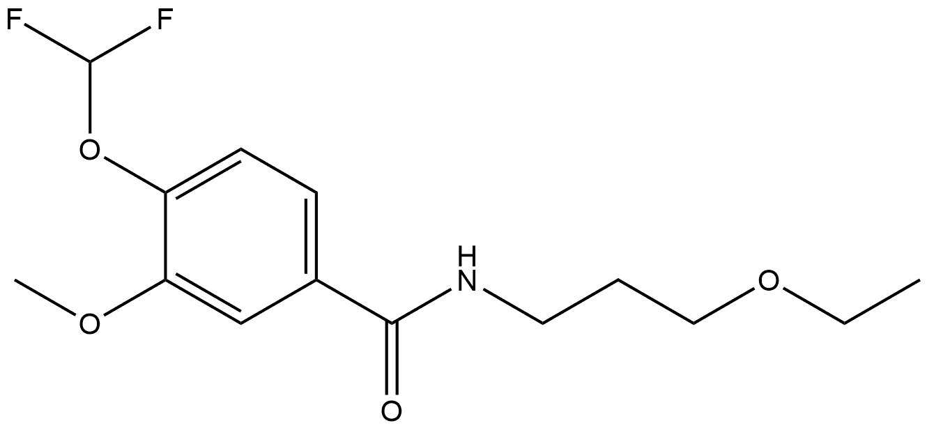 4-(Difluoromethoxy)-N-(3-ethoxypropyl)-3-methoxybenzamide Structure