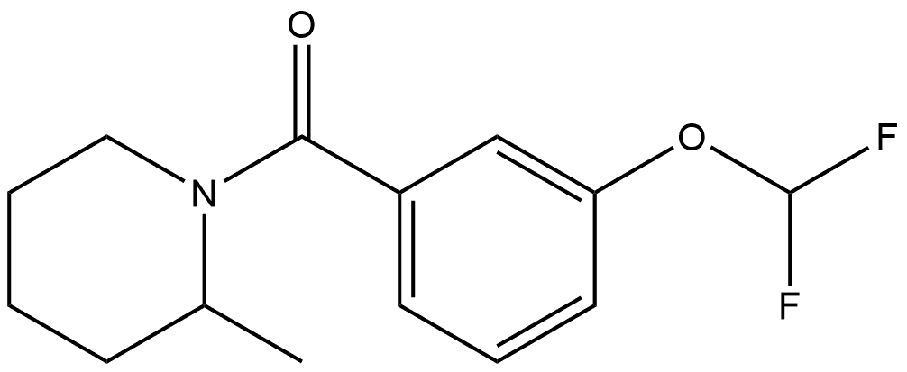 3-(Difluoromethoxy)phenyl](2-methyl-1-piperidinyl)methanone Structure