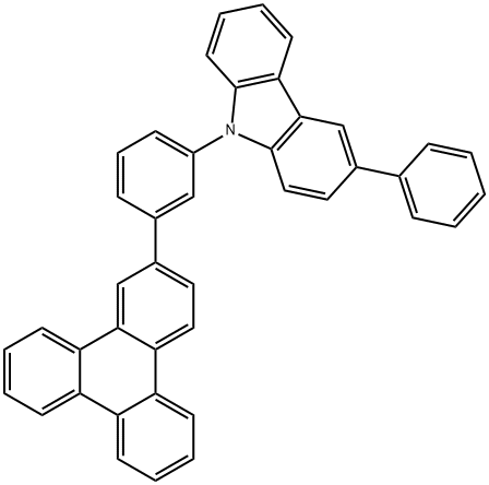 9H-Carbazole, 3-phenyl-9-[3-(2-triphenylenyl)phenyl]- Structure