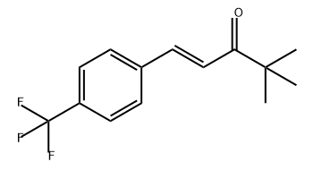 1-Penten-3-one, 4,4-dimethyl-1-[4-(trifluoromethyl)phenyl]-, (1E)- Structure