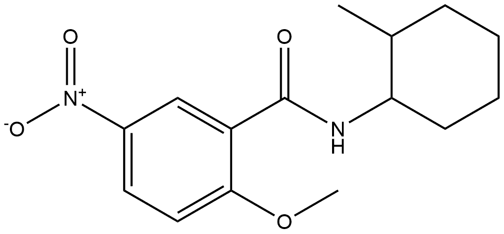 2-methoxy-N-(2-methylcyclohexyl)-5-nitrobenzamide Structure