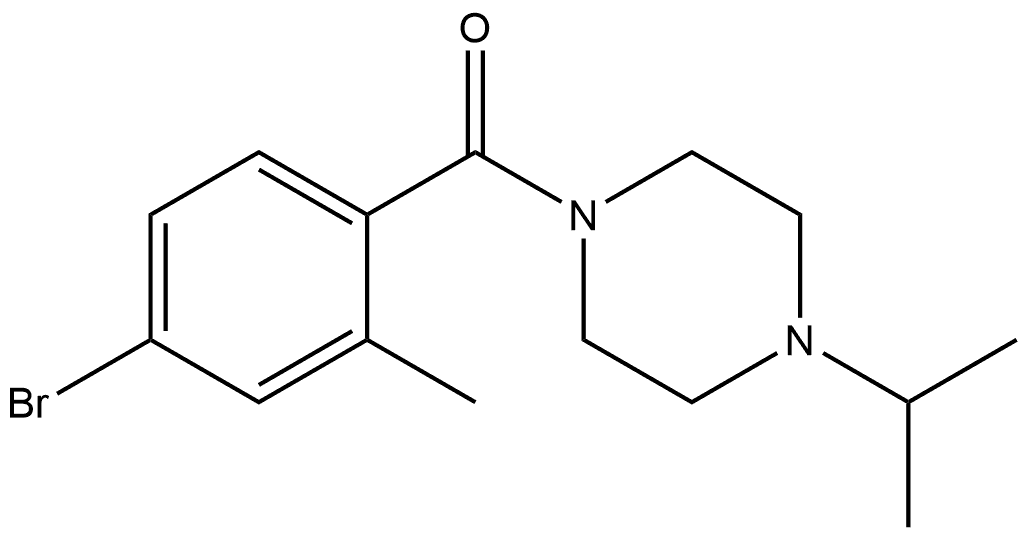 (4-Bromo-2-methylphenyl)[4-(1-methylethyl)-1-piperazinyl]methanone Structure