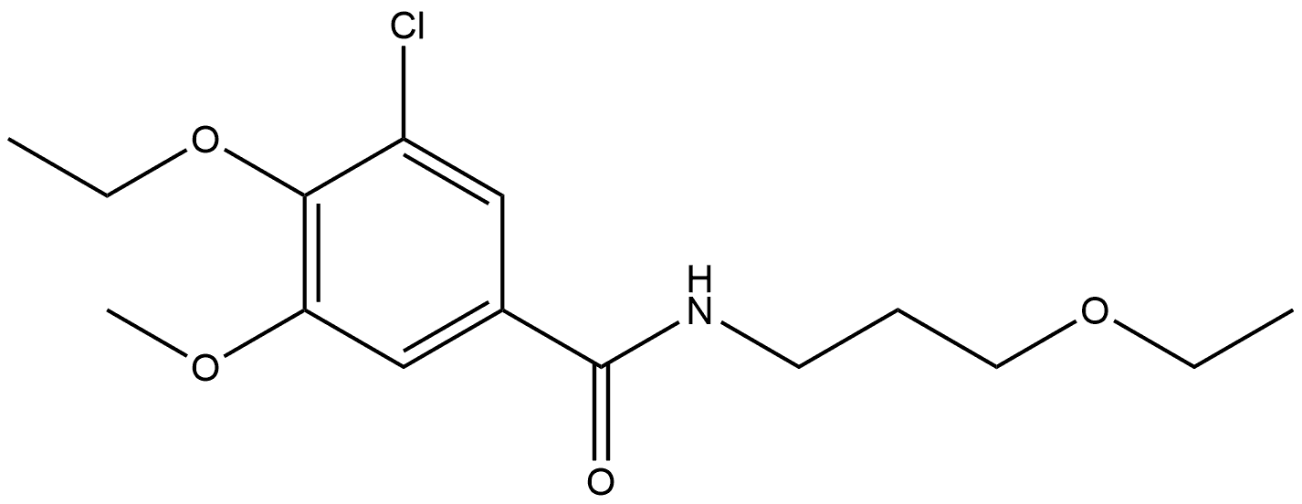 3-Chloro-4-ethoxy-N-(3-ethoxypropyl)-5-methoxybenzamide Structure