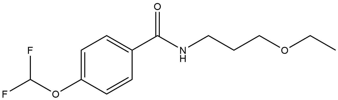 4-(Difluoromethoxy)-N-(3-ethoxypropyl)benzamide Structure