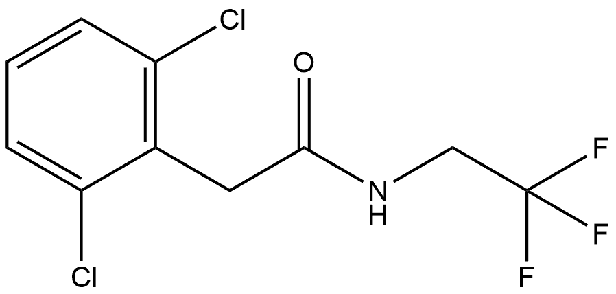 2,6-Dichloro-N-(2,2,2-trifluoroethyl)benzeneacetamide Structure