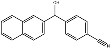 Benzonitrile, 4-(hydroxy-2-naphthalenylmethyl)- Structure