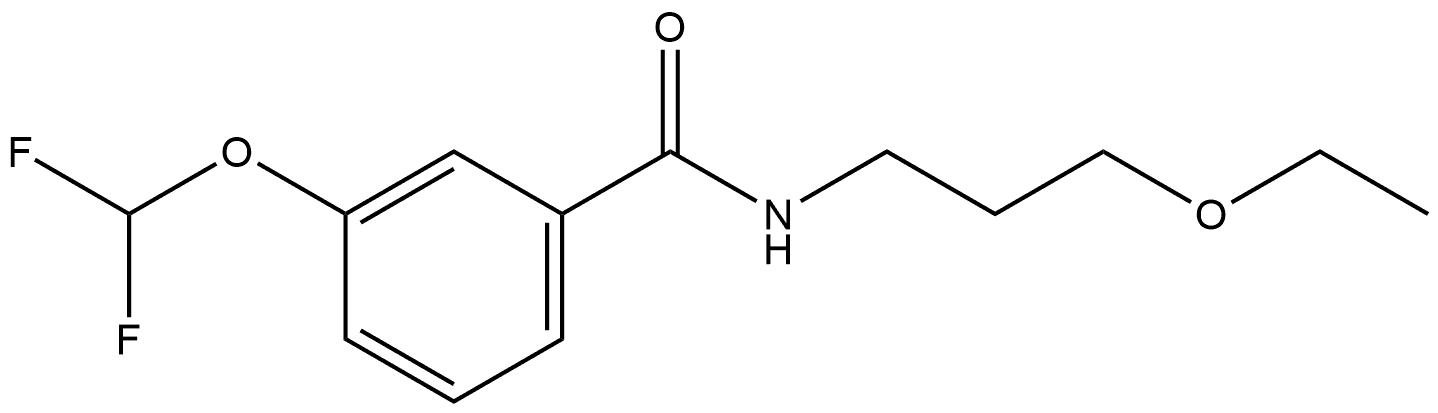 3-(Difluoromethoxy)-N-(3-ethoxypropyl)benzamide Structure