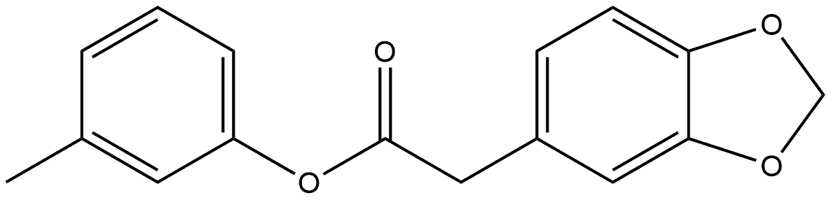 3-Methylphenyl 1,3-benzodioxole-5-acetate 구조식 이미지