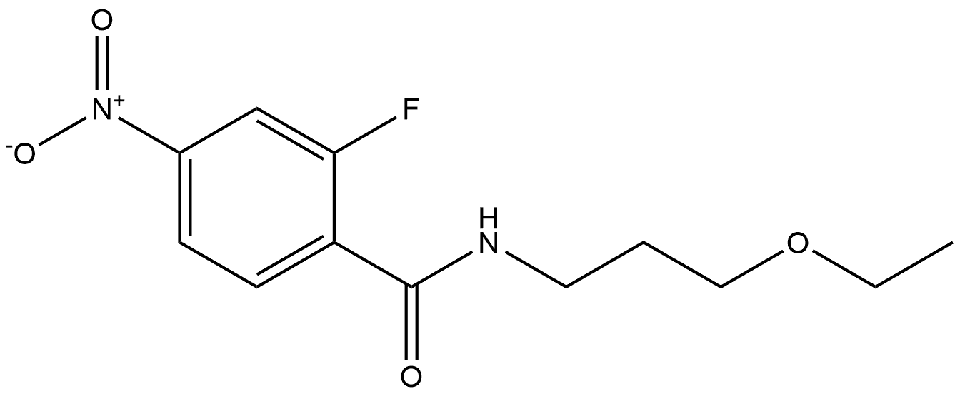 N-(3-ethoxypropyl)-2-fluoro-4-nitrobenzamide Structure