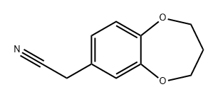 2H-1,5-Benzodioxepin-7-acetonitrile, 3,4-dihydro- Structure