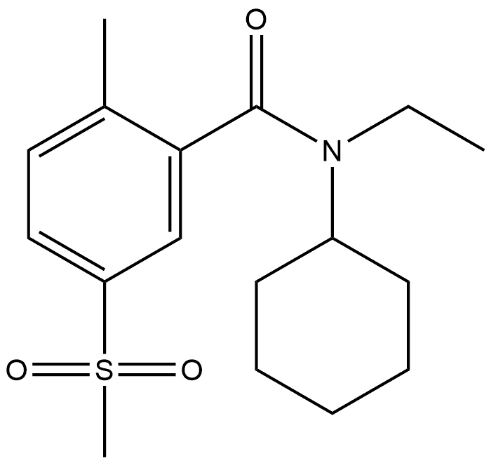 N-Cyclohexyl-N-ethyl-2-methyl-5-(methylsulfonyl)benzamide Structure