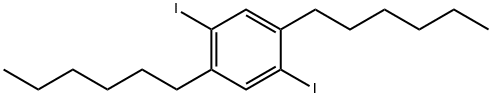 Benzene, 1,4-dihexyl-2,5-diiodo- Structure