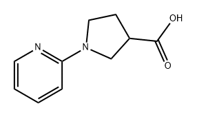 3-Pyrrolidinecarboxylic acid, 1-(2-pyridinyl)- Structure