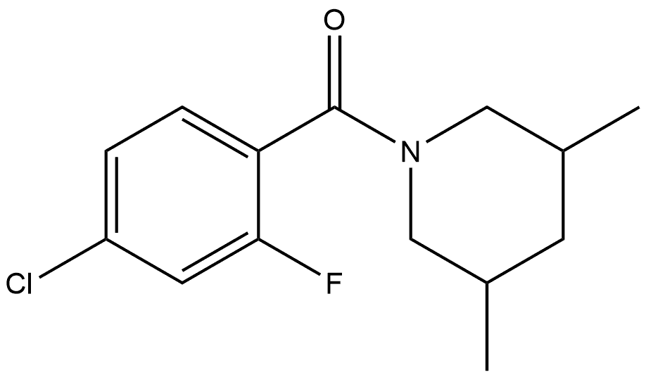 (4-Chloro-2-fluorophenyl)(3,5-dimethyl-1-piperidinyl)methanone Structure