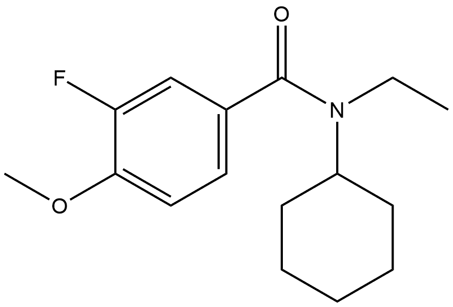 N-Cyclohexyl-N-ethyl-3-fluoro-4-methoxybenzamide Structure