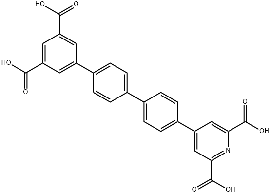 2,6-Pyridinedicarboxylic acid, 4-(3'',5''-dicarboxy[1,1':4',1''-terphenyl]-4-yl)- 구조식 이미지