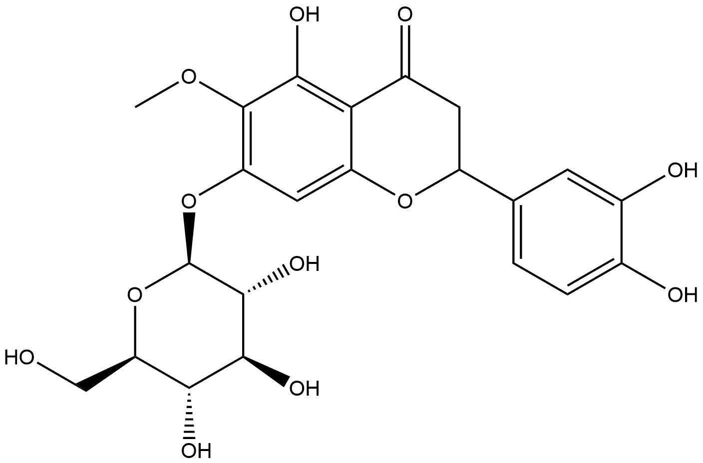 Nepetin7-O-β-D-glucopyranoside Structure