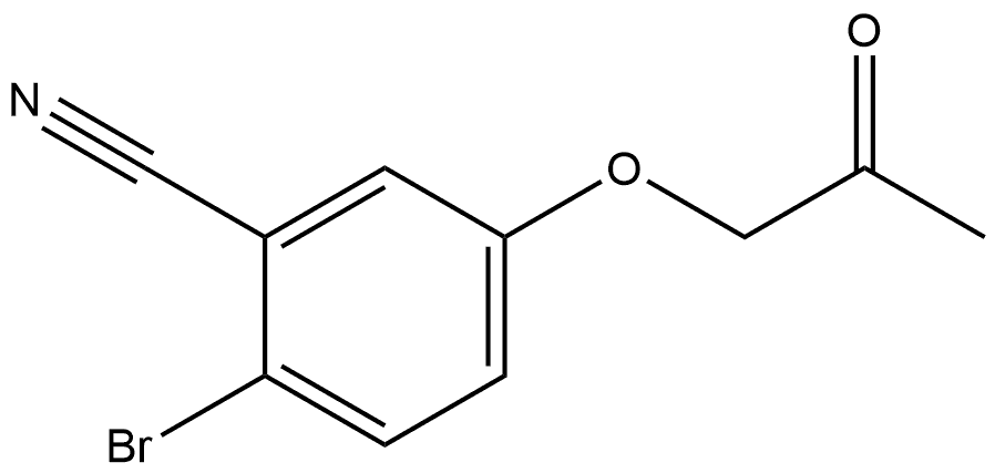 2-Bromo-5-(2-oxopropoxy)benzonitrile Structure