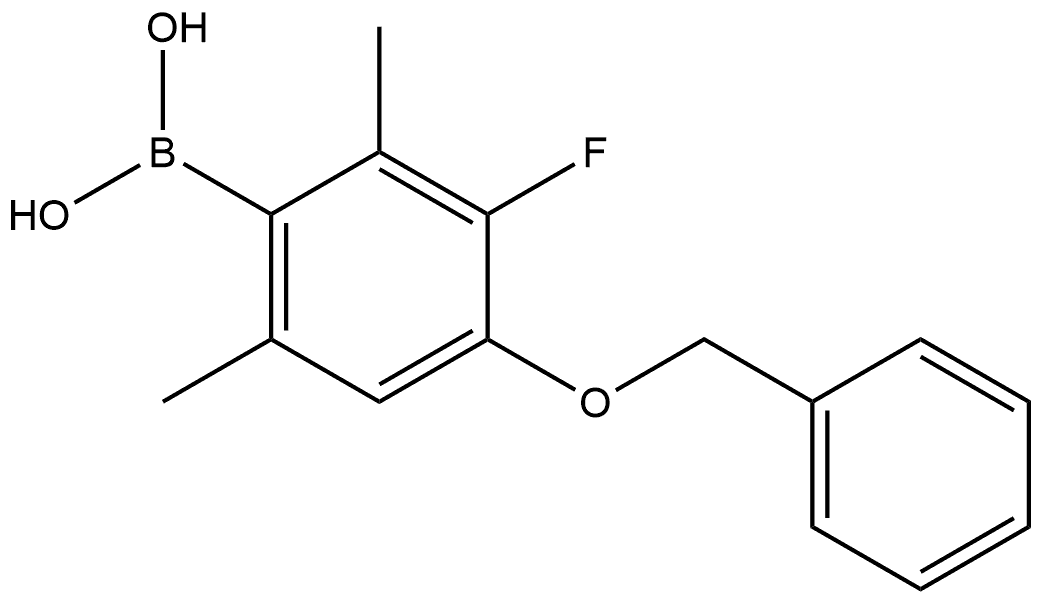 B-[3-Fluoro-2,6-dimethyl-4-(phenylmethoxy)phenyl]boronic acid Structure