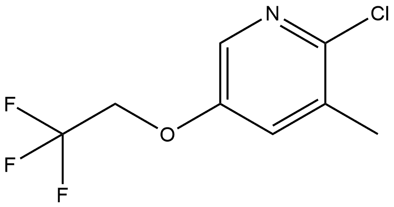 2-Chloro-3-methyl-5-(2,2,2-trifluoroethoxy)pyridine Structure