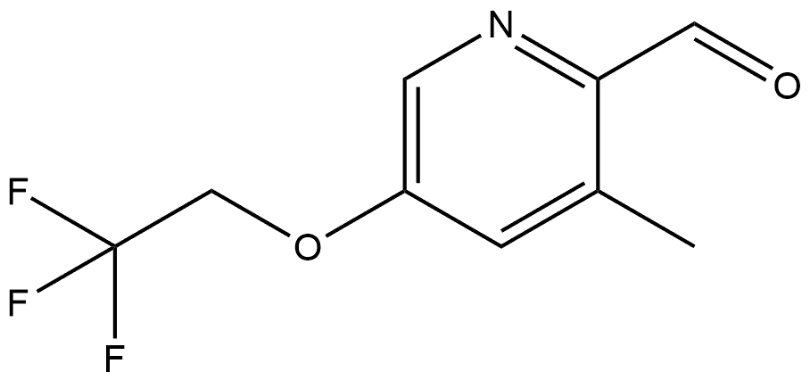 3-Methyl-5-(2,2,2-trifluoroethoxy)-2-pyridinecarboxaldehyde Structure