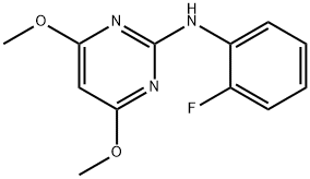 2-Pyrimidinamine, N-(2-fluorophenyl)-4,6-dimethoxy- 구조식 이미지