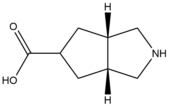 rel-(3aR,6aS)-Octahydrocyclopenta[c]pyrrole-5-carboxylic acid Structure